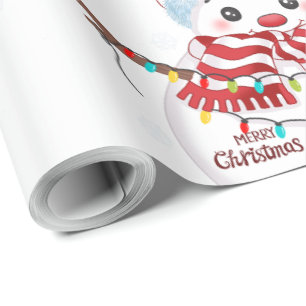 Papel De Regalo Feliz Navidad Snowman