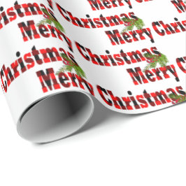 Papel De Regalo Feliz Navidad, texto de chapa de búfalo