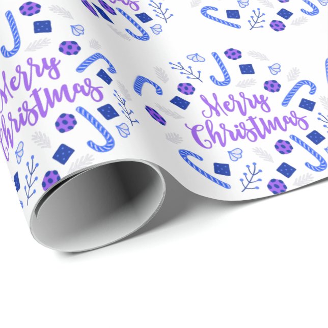 Papel De Regalo Feliz Navidad Wreath (Esquina del rollo)