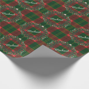 Papel De Regalo Feliz Navidad y Feliz Año Nuevo. Patrón de Escocia