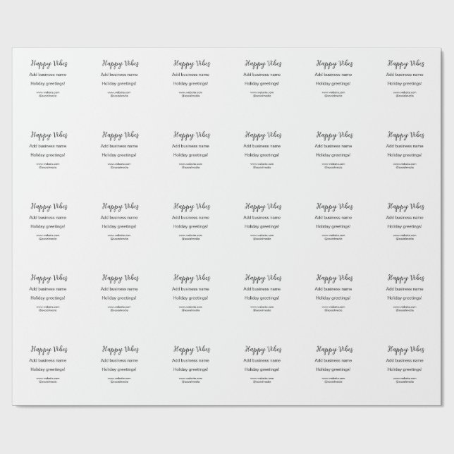 Papel De Regalo Feliz Navidades de vibraciones saludos de vacacion (Superficie plana)