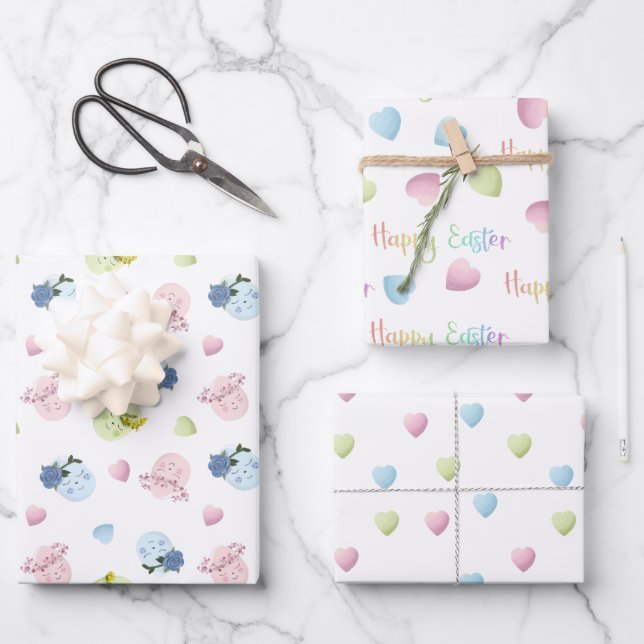Papel de regalo Feliz Pascua (Anverso)