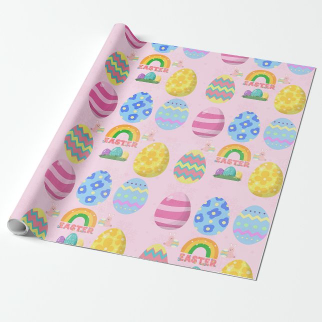 Papel De Regalo Feliz Pascua (Desenrollado)