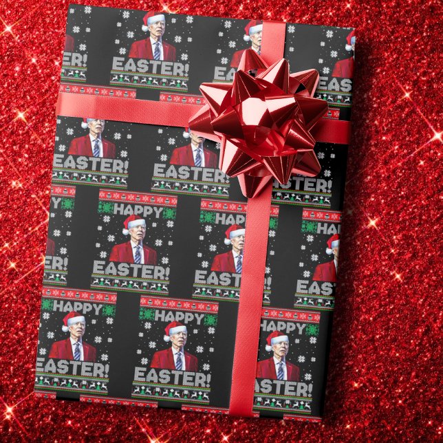 Papel De Regalo Feliz Pascua Joe Biden Navidades (Subido por el creador)