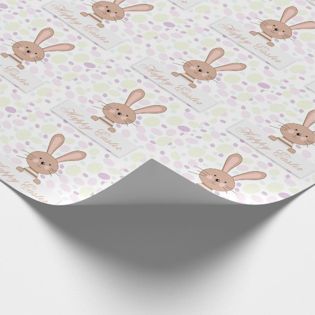 Papel De Regalo Feliz Pascua Perfecta, Conejo (Esquina)