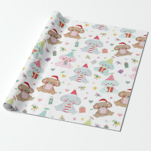 Papel De Regalo Feliz patrón de Navidades del oso de Koala