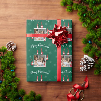 Papel De Regalo Feliz Personalizado navideño foto con divertidos G
