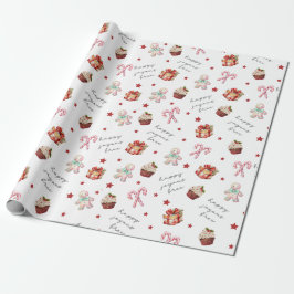 Papel De Regalo Feliz regalo de Navidades graciosos gratis