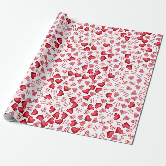 Papel De Regalo Feliz regalo divertido de San Valentín (Desenrollado)