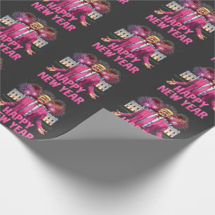 Papel De Regalo Feliz resolución de Trump para la víspera de año n