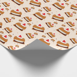 Papel De Regalo Feliz S'more Santa Hats Food Navidades