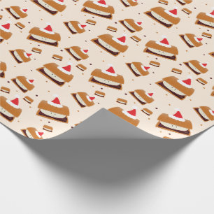 Papel De Regalo Feliz S'more Santa Hats Food Navidades