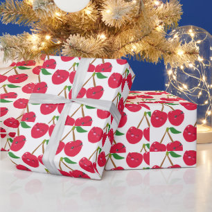 Papel De Regalo Feliz Sonriente Kawaii Cereza Fruta