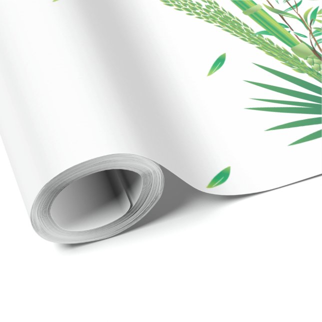 Papel De Regalo Feliz Sukkot Lulav y Etrog Cuatro Especies Acuarel (Esquina del rollo)