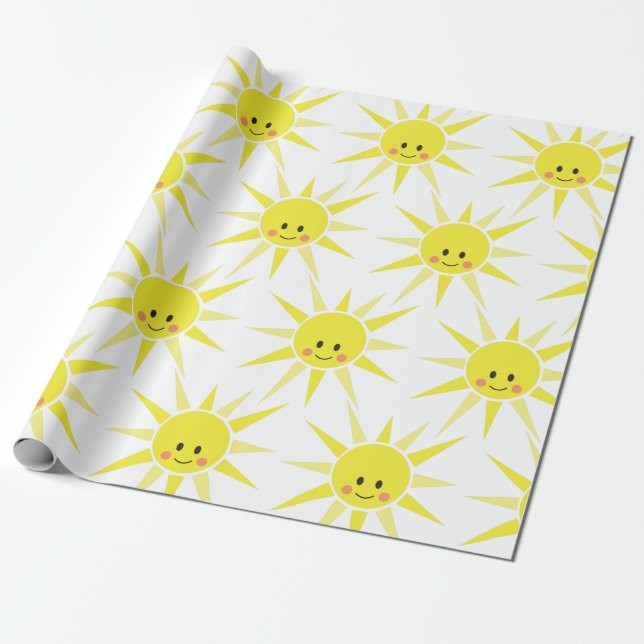 Papel De Regalo Feliz Sunshine (Desenrollado)