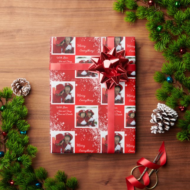 Papel De Regalo ¡Feliz Todo! - 2 fotos personalizadas (Regalo de vacaciones)