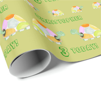 Papel De Regalo Feliz Tortoise