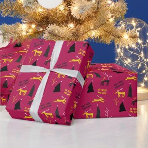 PAPEL DE REGALO FELIZ Y CIERVO NAVIDAD