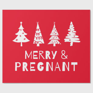 Papel De Regalo Feliz y embarazo a los Navidades