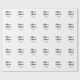 Papel De Regalo Feliz y matrimonio añaden pareja Nombre fecha de f