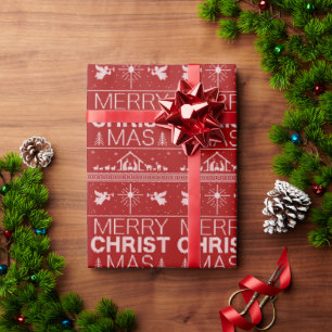 Papel De Regalo Feo flor CRISTOmas dulce natividad cristiana