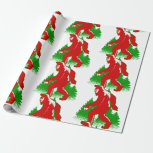 Papel De Regalo feos navidades bigfoot yeti
