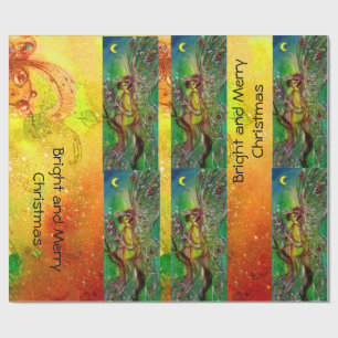 PAPEL DE REGALO FERIA DE NAVIDADES VERDES, DERRAMES DE ORO, HERRAM