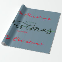 FERIADO PERSONALIZADO CHRISTMAS GIFT WRAP GRY BLUE