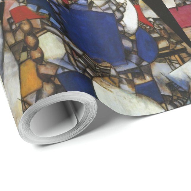 Papel De Regalo Fernand Leger, mujer virgen, azul (Esquina del rollo)