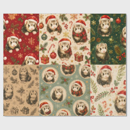Papel de regalo Ferret Christmas Montague