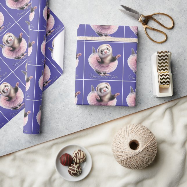 Papel De Regalo Ferret en un ballet de Tutu (Artesanía)