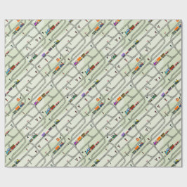 Papel De Regalo Ferrocarril