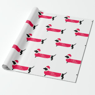 PAPEL DE REGALO FERRY CHRISTMAS DACHSHUND WRAPPER PAPER
