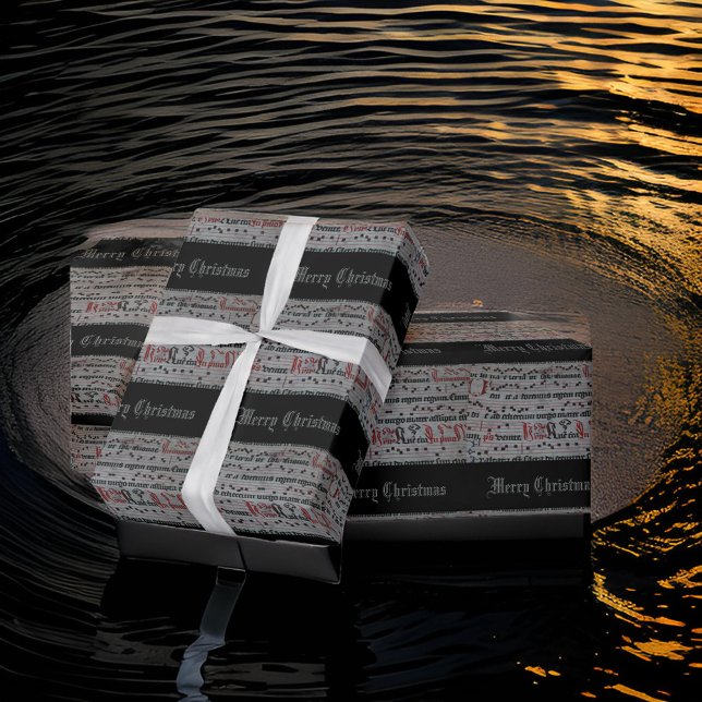 Papel De Regalo Ferry Christmas Vintsheet Music Gray Black (Subido por el creador)