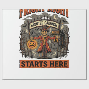 Papel De Regalo Festival de Noche de Terror de Halloween