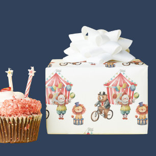 Papel De Regalo Festival del Carnaval de Circo Fiesta Infantil Cut