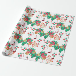Papel De Regalo Festive Christmas Gift Wrap