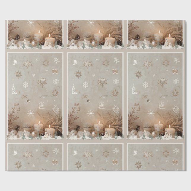 Papel De Regalo Festive Christmas Holiday Gift Wrap (Superficie plana)