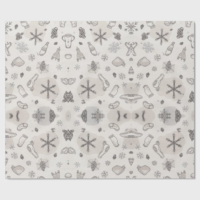 Papel De Regalo Festive Christmas Holiday Gift Wrap (Superficie plana)