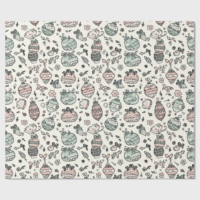 Papel De Regalo Festive Christmas Holiday Gift Wrap (Superficie plana)