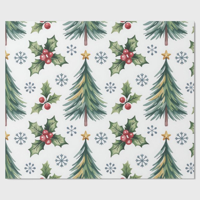 Papel De Regalo Festive Christmas Wrapping Paper (Superficie plana)