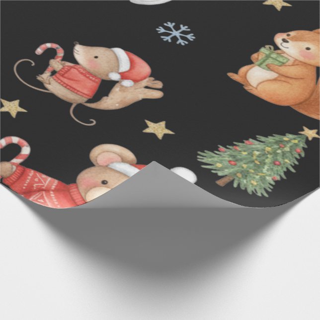 Papel De Regalo Festive Critters Holiday Gift Wrap (Esquina)