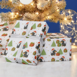 Papel De Regalo Festive Dachshund Christmas Tissue Paper — Cute 