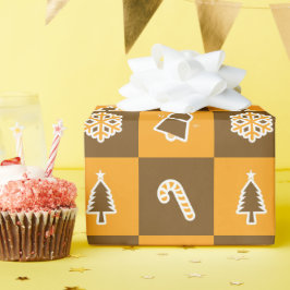 Papel De Regalo Festive Holiday Grid Pattern