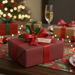 Papel De Regalo Festive Red Magic Christmas Gift Wrap Joy