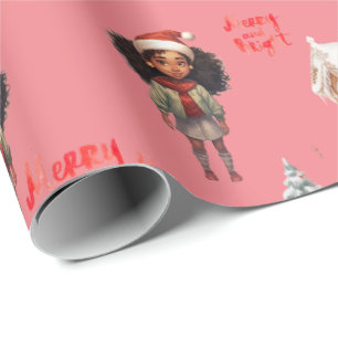 Papel De Regalo Festividad de las niñas pequeñas Navidades