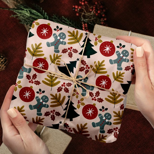 Papel De Regalo Festividad de los árboles de navidad y los hombres (Subido por el creador)