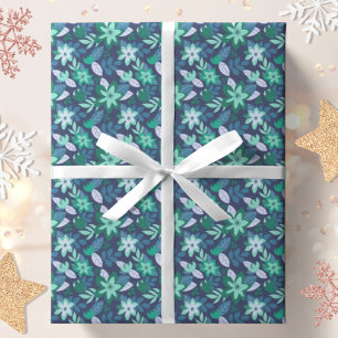 Papel De Regalo Festividad de los Navidades botánicos de flores os