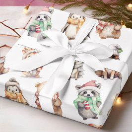 Papel De Regalo Festividad de los Navidades de animales