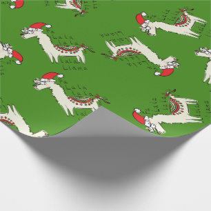 Papel De Regalo Festividad de los Navidades de Llama Cute